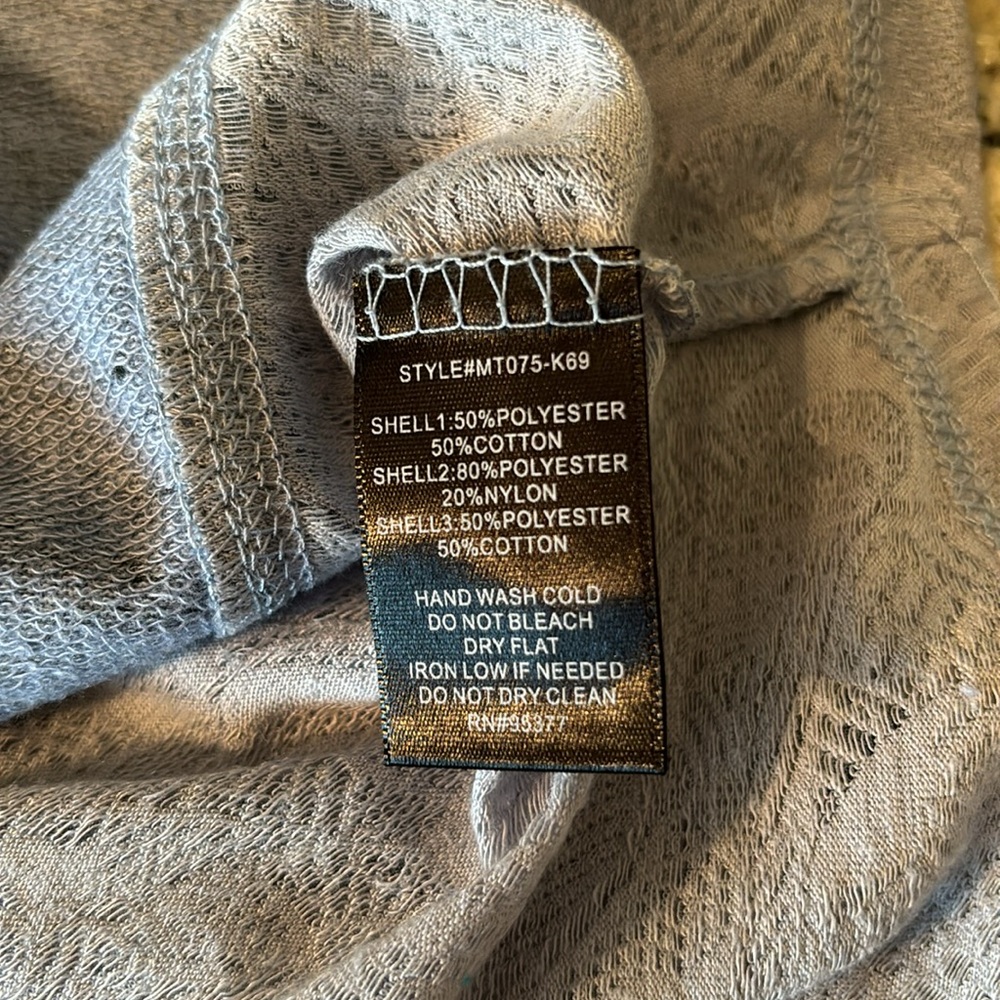 Sanctuary blue heather henley with lace details. Small - Picture 11 of 11